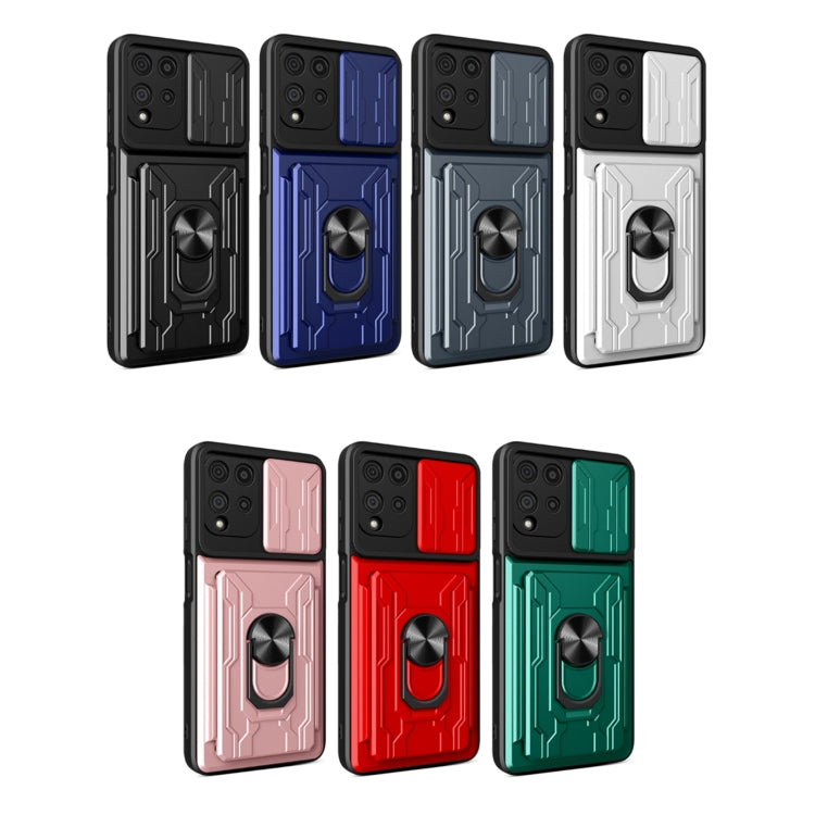 For Samsung Galaxy A22 4G Sliding Camshield Card Phone Case