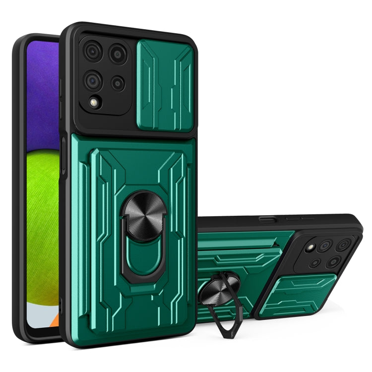 For Samsung Galaxy A22 4G Sliding Camshield Card Phone Case