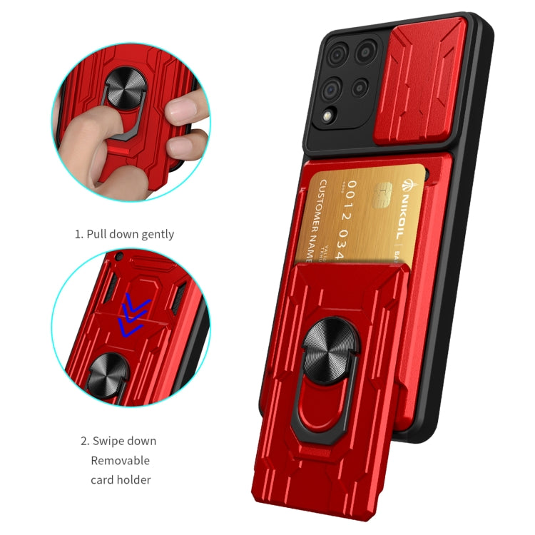 For Samsung Galaxy A22 4G Sliding Camshield Card Phone Case