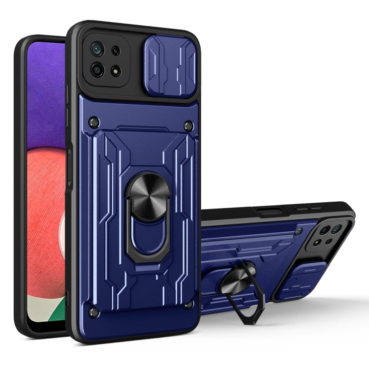 For Samsung Galaxy A22 5G Sliding Camshield Card Phone Case