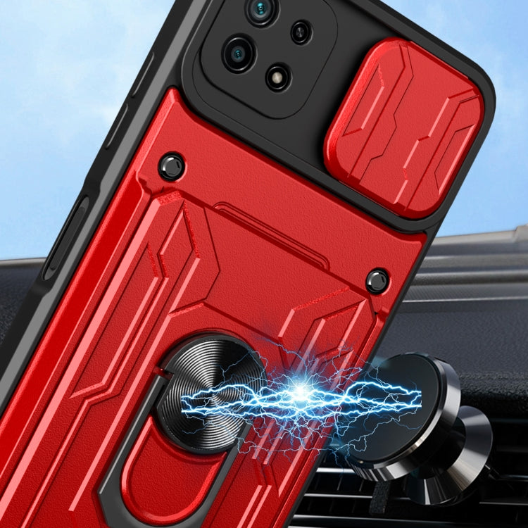 For Samsung Galaxy A22 5G Sliding Camshield Card Phone Case