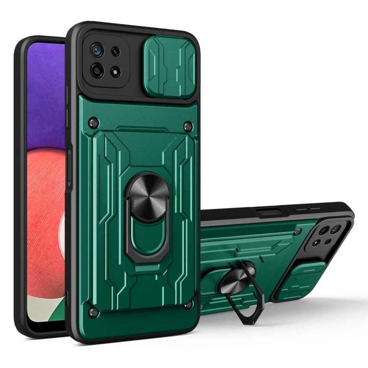 For Samsung Galaxy A22 5G Sliding Camshield Card Phone Case