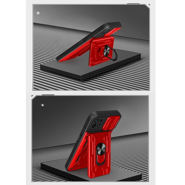 For Samsung Galaxy A22 5G Sliding Camshield Card Phone Case