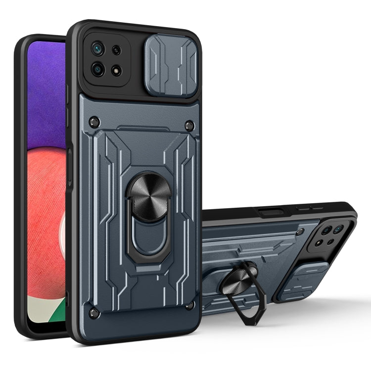 For Samsung Galaxy A22 5G Sliding Camshield Card Phone Case