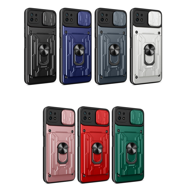 For Samsung Galaxy A22 5G Sliding Camshield Card Phone Case