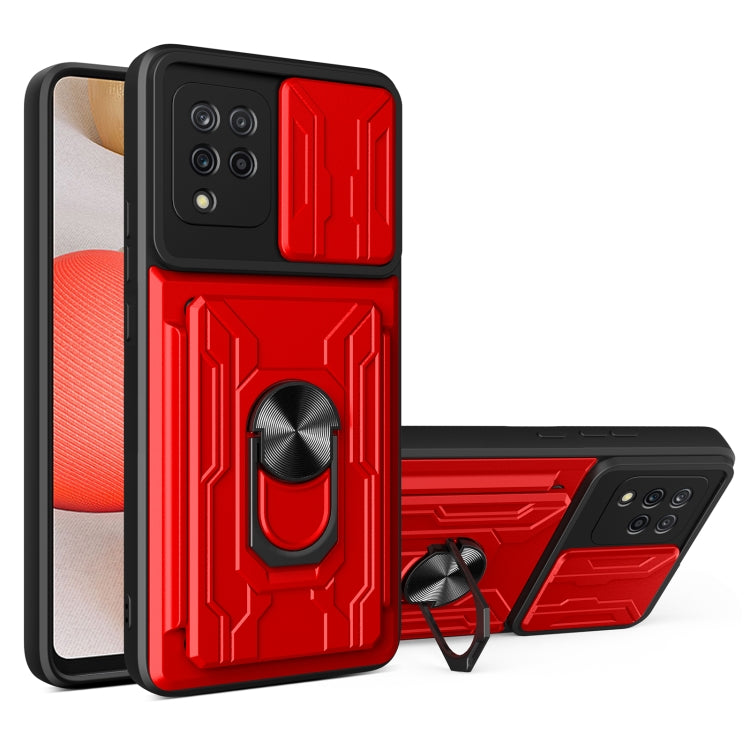 For Samsung Galaxy A42 5G Sliding Camshield Card Phone Case