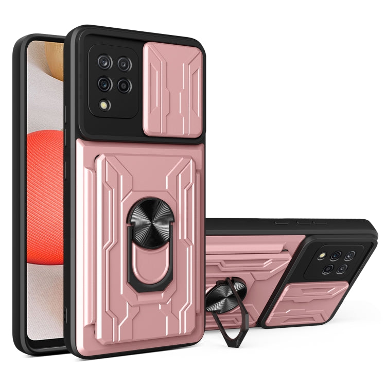 For Samsung Galaxy A42 5G Sliding Camshield Card Phone Case