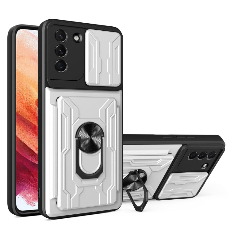 For Samsung Galaxy S21+ 5G Sliding Camshield Card Phone Case