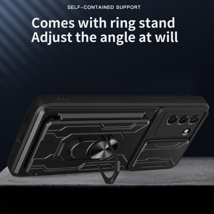 For Samsung Galaxy S21+ 5G Sliding Camshield Card Phone Case