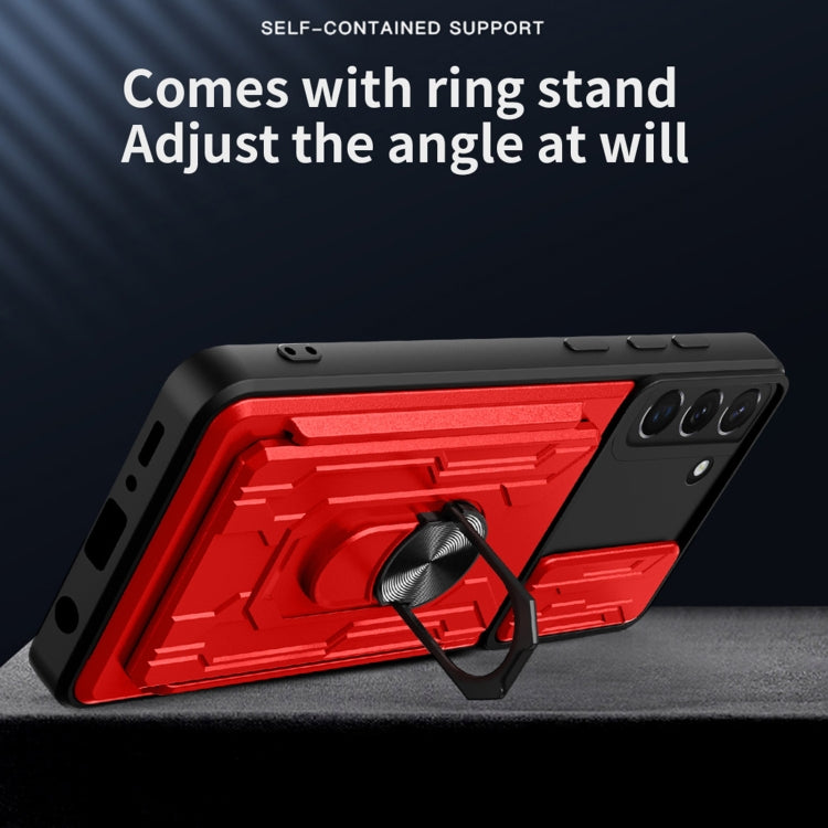 For Samsung Galaxy S22 5G Sliding Camshield Card Phone Case