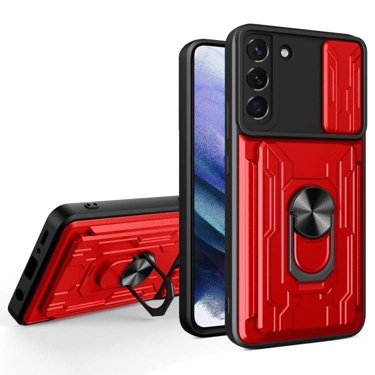 For Samsung Galaxy S22 5G Sliding Camshield Card Phone Case