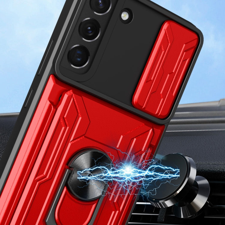 For Samsung Galaxy S22 5G Sliding Camshield Card Phone Case