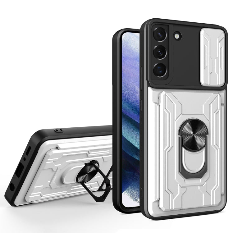 For Samsung Galaxy S22 5G Sliding Camshield Card Phone Case