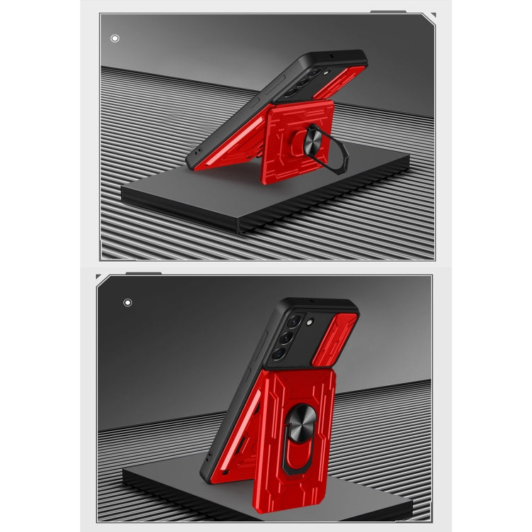 For Samsung Galaxy S22 5G Sliding Camshield Card Phone Case