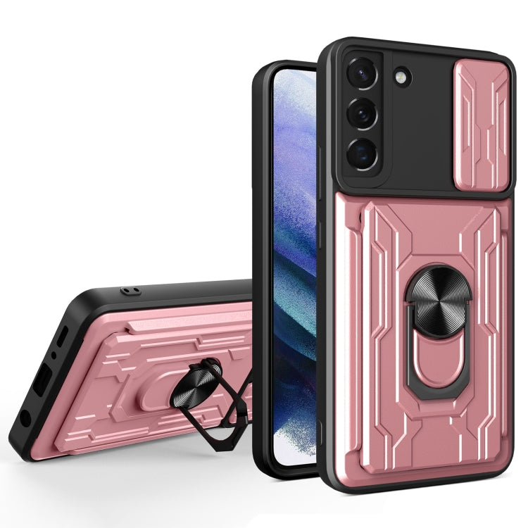 For Samsung Galaxy S22+ 5G Sliding Camshield Card Phone Case