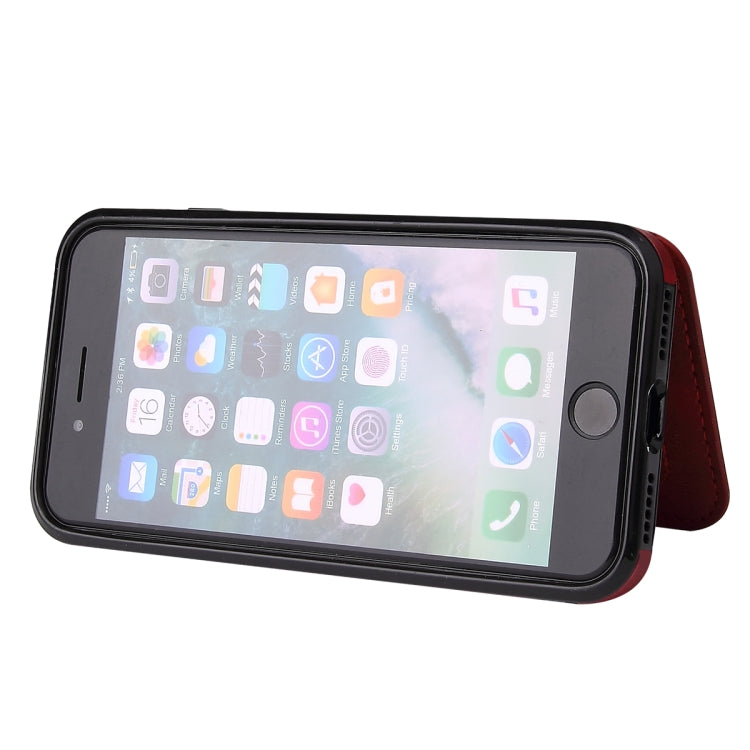 For iPhone SE 2022 / SE 2020 / 8 / 7 Calf Texture Magnetic Case