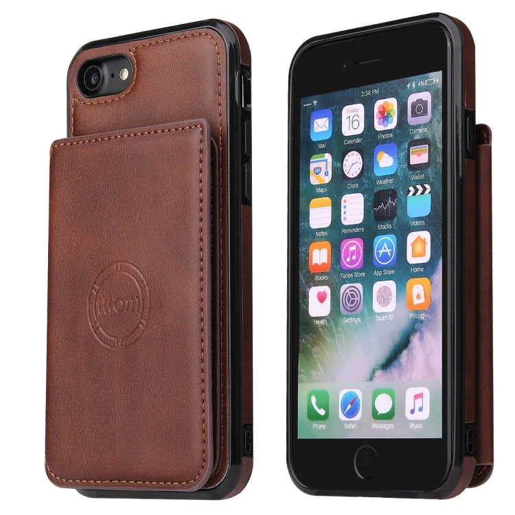 For iPhone SE 2022 / SE 2020 / 8 / 7 Calf Texture Magnetic Case