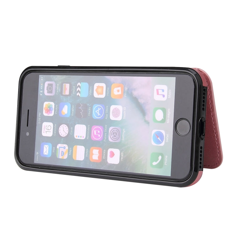 For iPhone SE 2022 / SE 2020 / 8 / 7 Calf Texture Magnetic Case