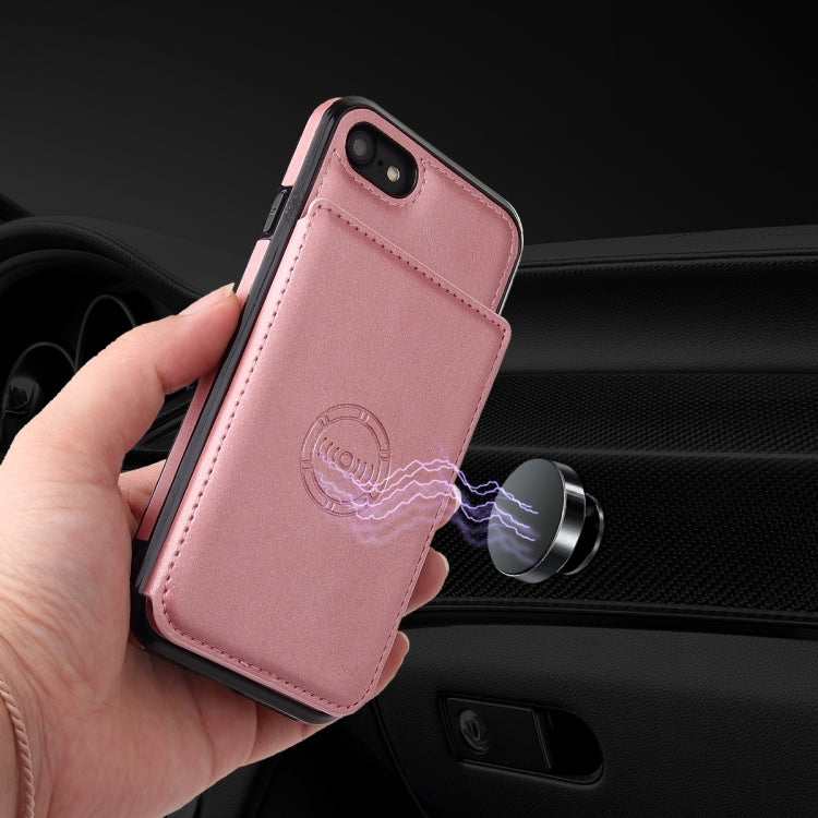 For iPhone SE 2022 / SE 2020 / 8 / 7 Calf Texture Magnetic Case