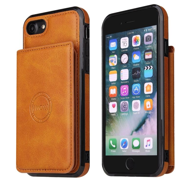 For iPhone SE 2022 / SE 2020 / 8 / 7 Calf Texture Magnetic Case