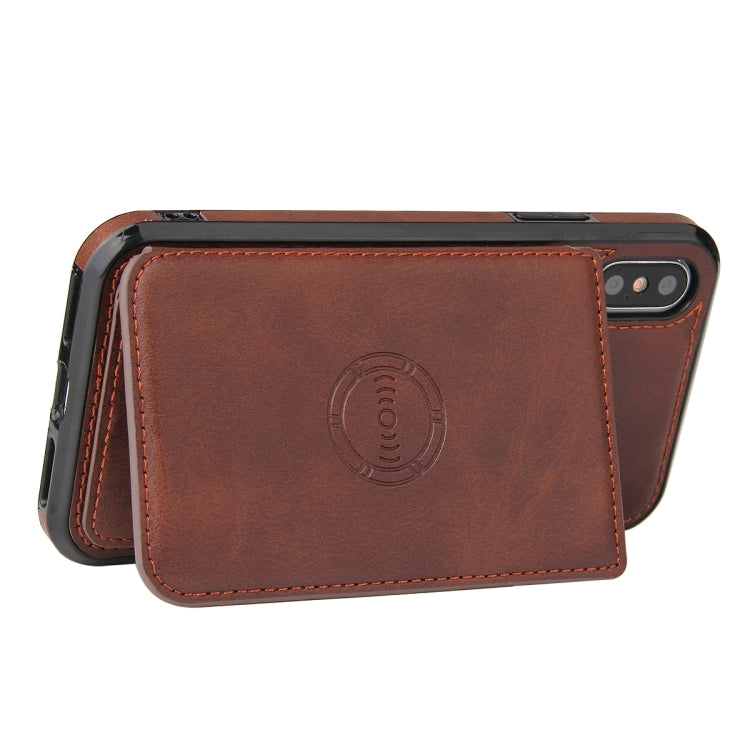 For iPhone XS Max Calf Texture Magnetic Case