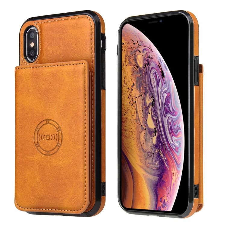 For iPhone XS Max Calf Texture Magnetic Case