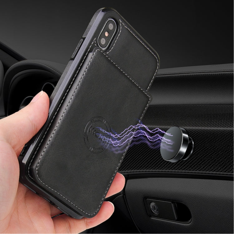 For iPhone X / XS Calf Texture Magnetic Case