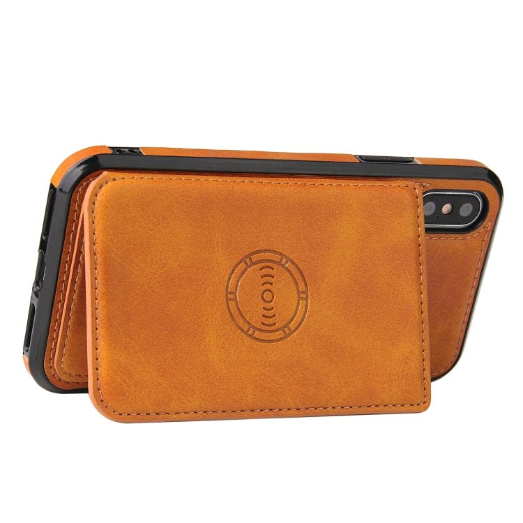 For iPhone XR Calf Texture Magnetic Case
