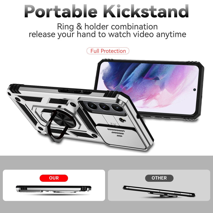 For Samsung Galaxy S22 5G Sliding Camshield Holder Phone Case