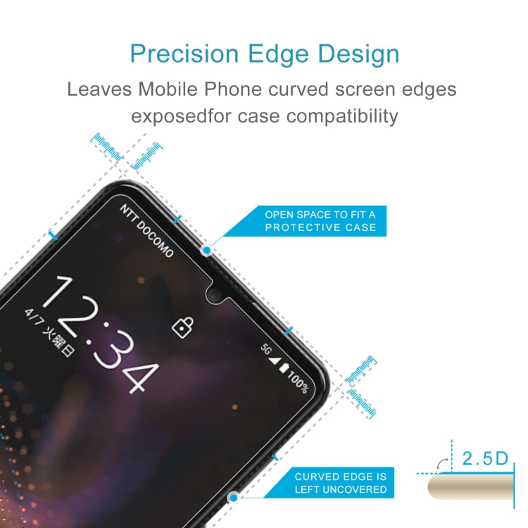 10 PCS 0.26mm 9H 2.5D Tempered Glass Film For Sharp Aquos R5G