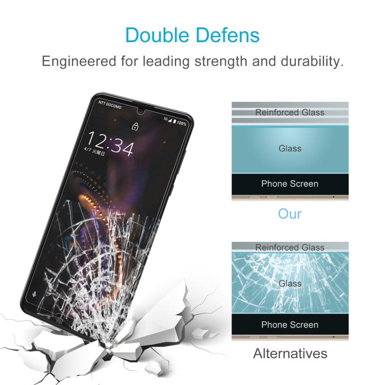 10 PCS 0.26mm 9H 2.5D Tempered Glass Film For Sharp Aquos R5G