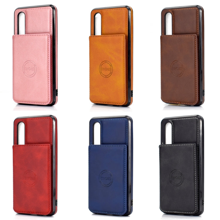 For Huawei P30 Calf Texture Magnetic Phone Case