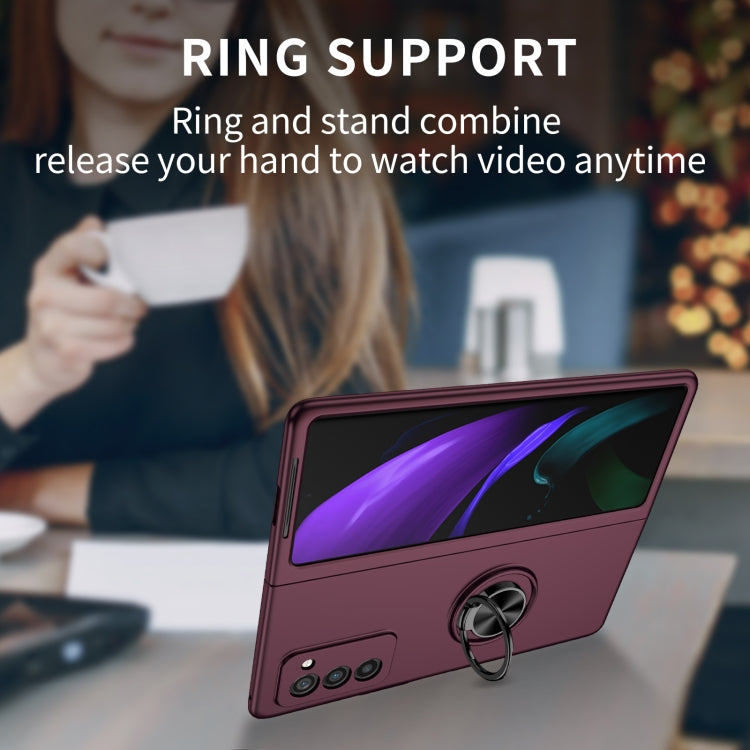 For Samsung Galaxy Z Fold2 5G Armor Ring Holder Phone Case
