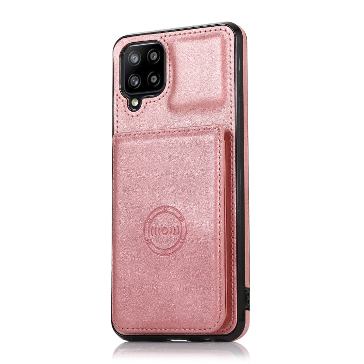 For Samsung Galaxy A12 5G Calf Texture Magnetic Card Bag PU Phone Case