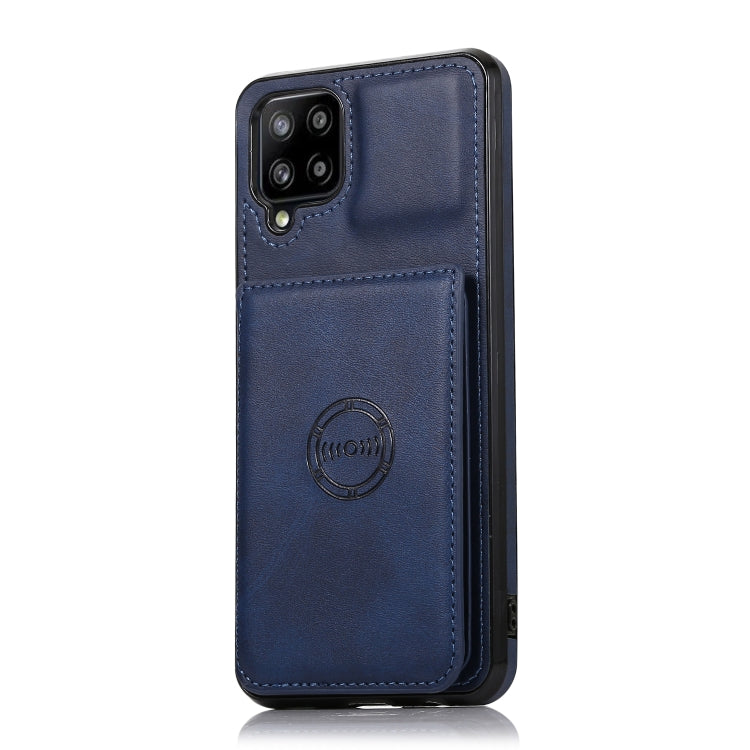 For Samsung Galaxy A12 5G Calf Texture Magnetic Card Bag PU Phone Case