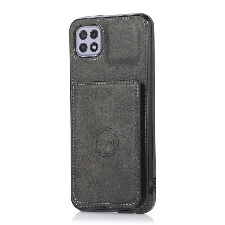 For Samsung Galaxy A22 5G Calf Texture Magnetic Card Bag PU Phone Case