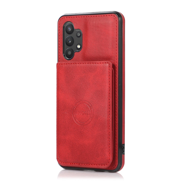 For Samsung Galaxy A32 4G Calf Texture Magnetic Card Bag PU Phone Case