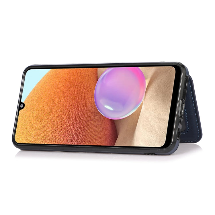 For Samsung Galaxy A32 4G Calf Texture Magnetic Card Bag PU Phone Case
