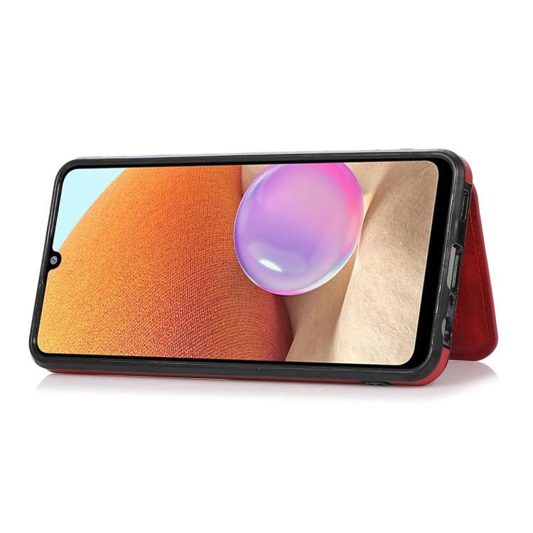 For Samsung Galaxy A32 5G Calf Texture Magnetic Card Bag PU Phone Case