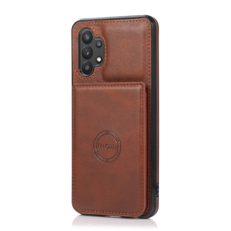 For Samsung Galaxy A32 5G Calf Texture Magnetic Card Bag PU Phone Case