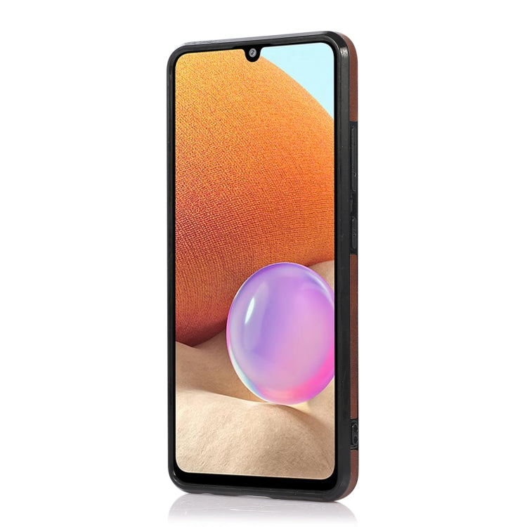 For Samsung Galaxy A32 5G Calf Texture Magnetic Card Bag PU Phone Case