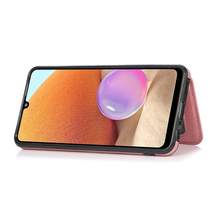 For Samsung Galaxy A32 5G Calf Texture Magnetic Card Bag PU Phone Case