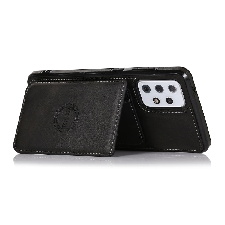 For Samsung Galaxy A52 5G Calf Texture Magnetic Card Bag PU Phone Case