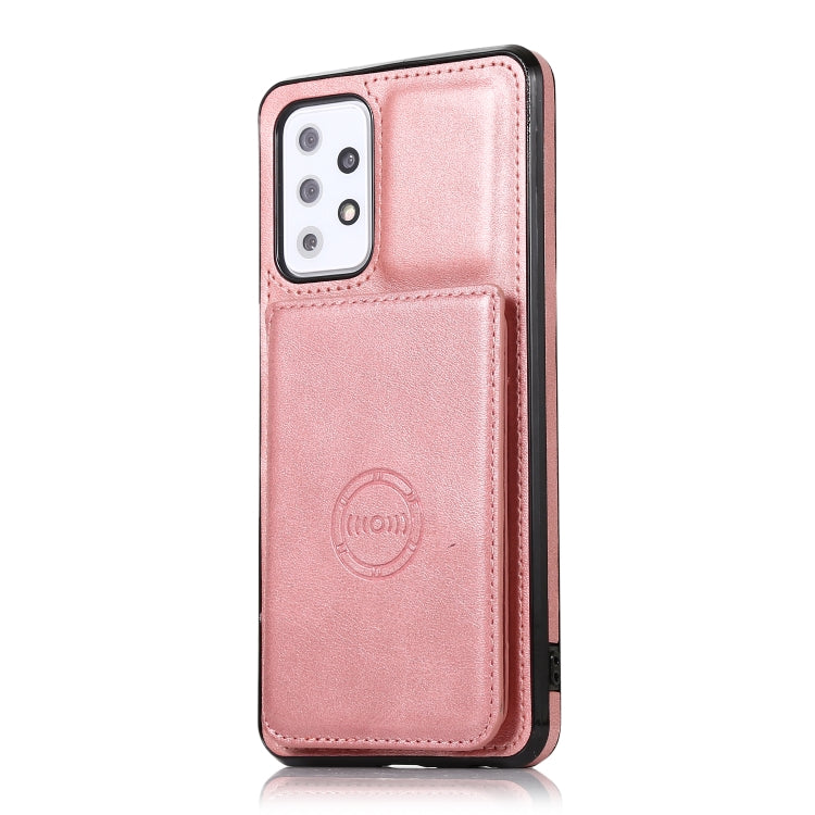 For Samsung Galaxy A72 5G Calf Texture Magnetic Card Bag PU Phone Case