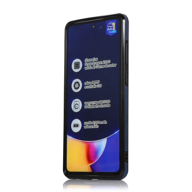 For Samsung Galaxy A72 5G Calf Texture Magnetic Card Bag PU Phone Case