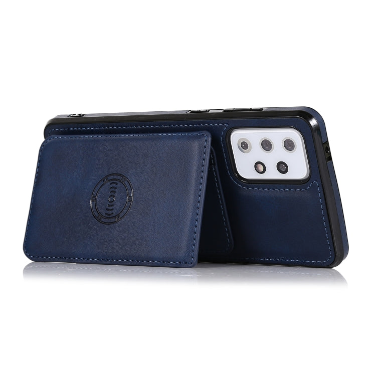 For Samsung Galaxy A72 5G Calf Texture Magnetic Card Bag PU Phone Case