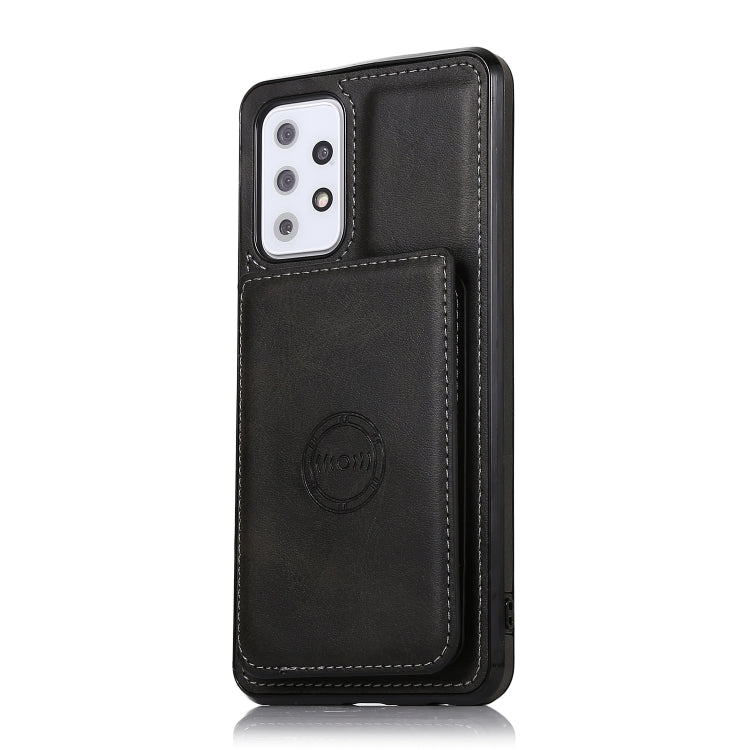 For Samsung Galaxy A72 5G Calf Texture Magnetic Card Bag PU Phone Case