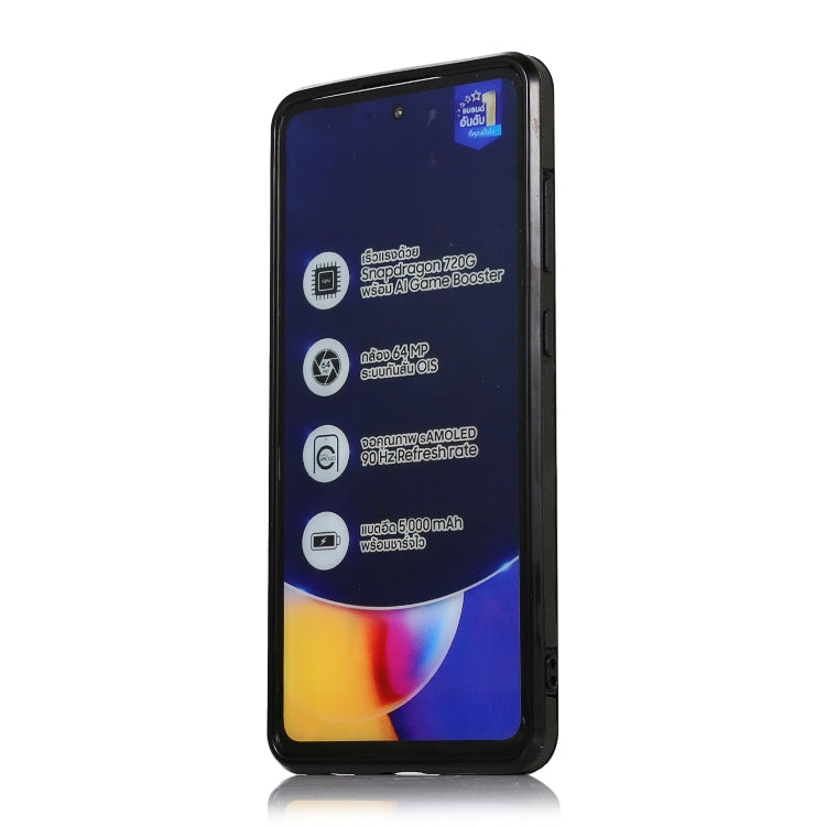 For Samsung Galaxy A72 5G Calf Texture Magnetic Card Bag PU Phone Case