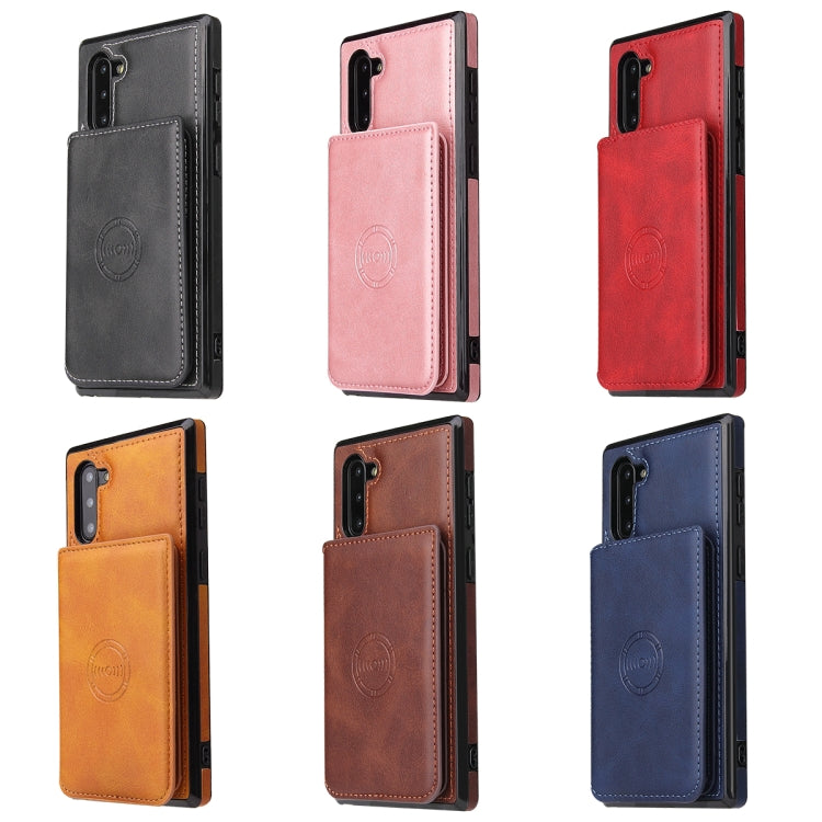 For Samsung Galaxy Note10 Calf Texture Magnetic Card Bag PU Phone Case