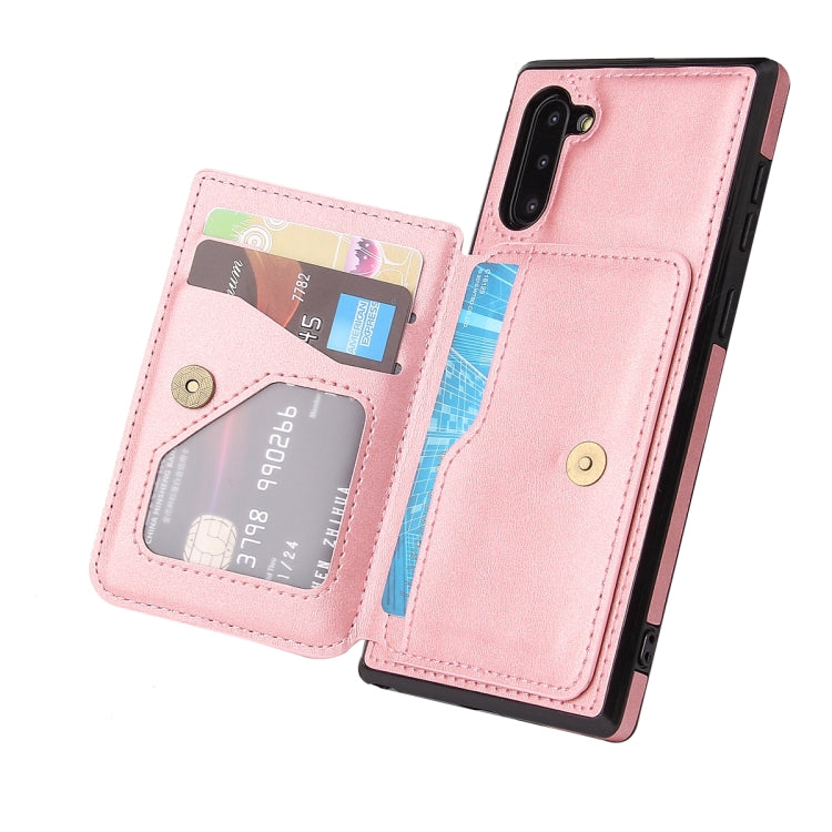 For Samsung Galaxy Note10 Calf Texture Magnetic Card Bag PU Phone Case